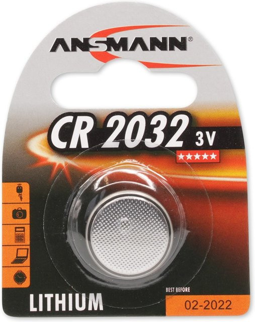 Ansmann Lithium Knopfzelle CR2032 3V, 230 mAh, Silber - Bild 2