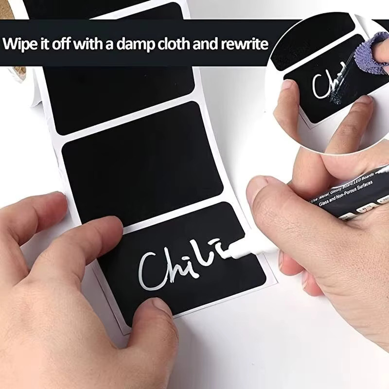120 Stück DIY Mobile Tafel Aufkleber in Schwarz zum Beschreiben für individuelle Gestaltung - Bild 5