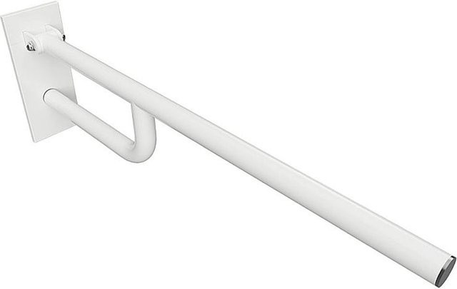 Brillantbad BELP Stützklappgriff aus Stahl in Weiß Matt mit Abdeckung, B/T/H: 10,0 x 25,0 x 76,0 cm - Bild 1