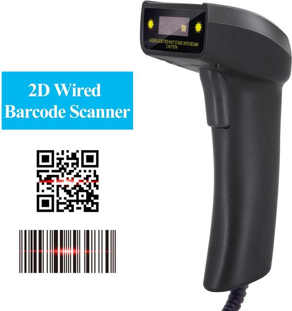 Honor Electronics 2D Wireless Barcodescanner Handheld mit Bluetooth und 2.4G in Schwarz - Bild 1