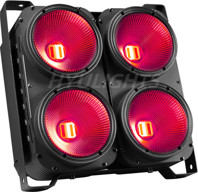 HYULIGHTS 4-Augen LED COB Blinder 400W RGBWA UV 6in1 Wash Beam Strobe Bühnenbeleuchtung in Schwarz - Bild 1