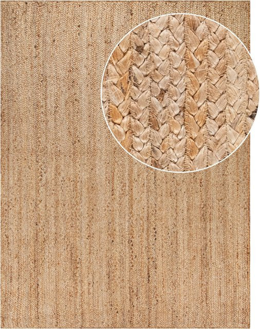 Jute-Teppich Sakira in Beige mit Flechtmuster, B/T: 80 x 250 cm - Bild 1