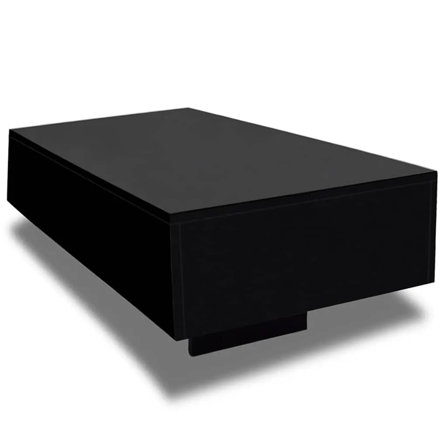 vidaXL Couchtisch modern in Schwarz Hochglanz aus MDF B/T/H: 55 x 31 x 55 cm - Bild 2