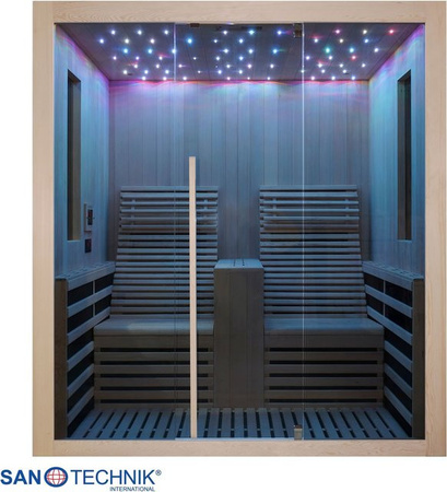 Sanotechnik Infrarotkabine Carbon 2 für 2 Personen in Braun und Multicolour aus Holz und Glas