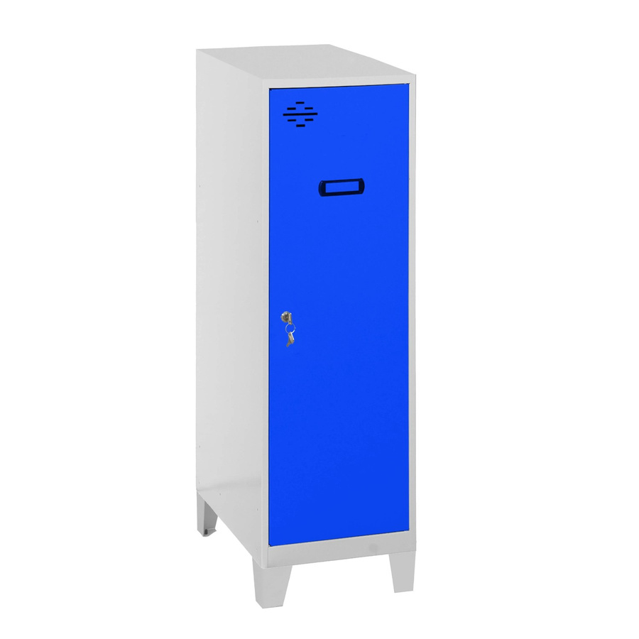 PROREGAL Schließfachwürfel AMEGO Spind Garderobe mit Standfüßen, Blau-Weiß, H x B x T: 101,5 x 40 x 50 cm - Bild 2