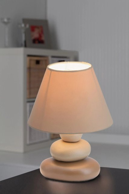Brilliant Paolo 92907/20 Tischlampe LED E14 in Braun mit Steinoptik - Bild 2