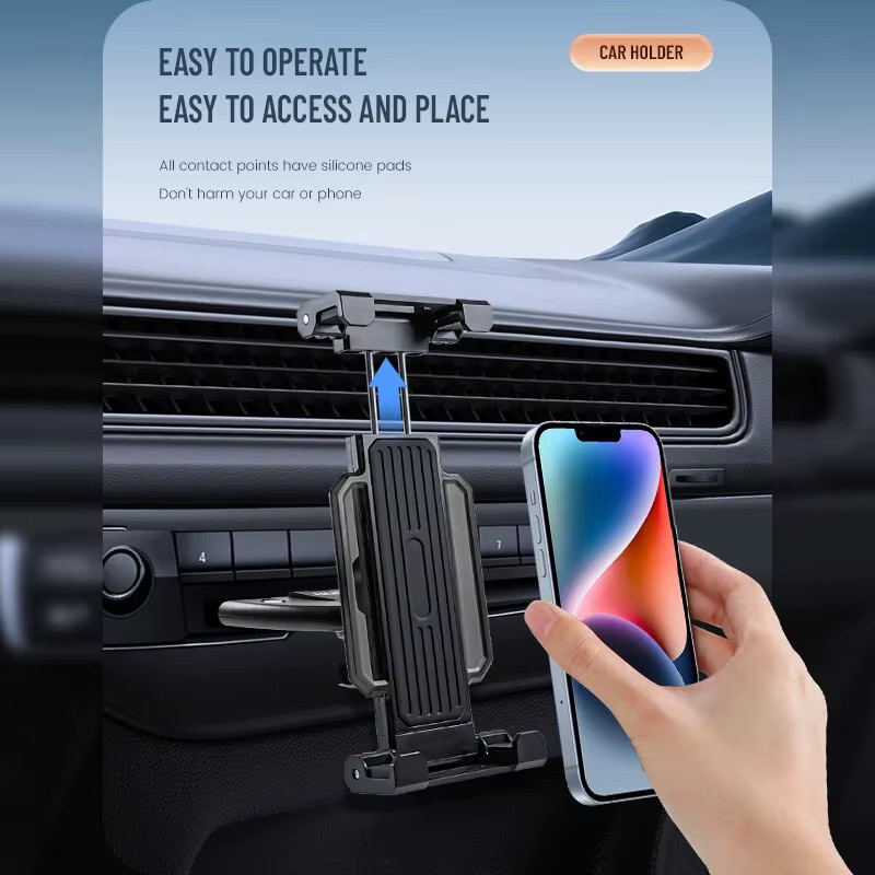 Universal Tablet Ständer für Auto CD-Schlitz von xnyocn, Schwarz, passend für 4-13 Zoll iPad Pro Air Mini und Smartphones - Bild 3