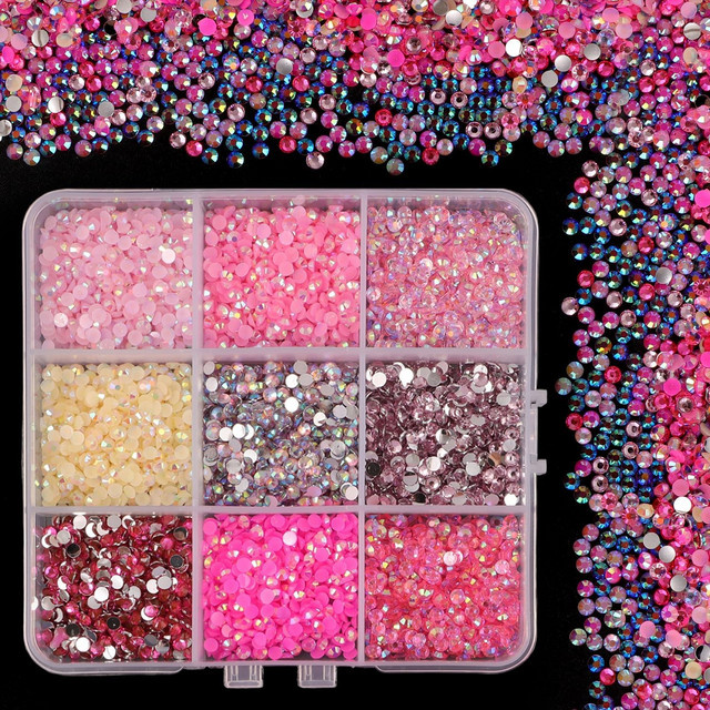 Ywbeads Strasssteine Pink, Glänzend, 3mm, 4500 Stück - Bild 1