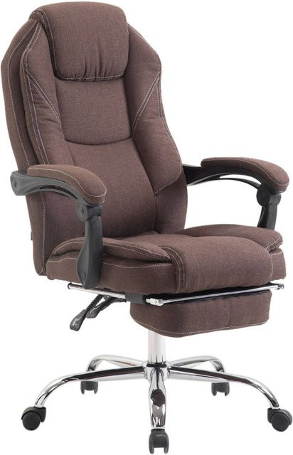 TPFLiving Bürostuhl Castan Task Chair aus Stoff in Braun mit Armlehnen und Rollen, B/T/H: 64 x 67 x 124 cm - Bild 1