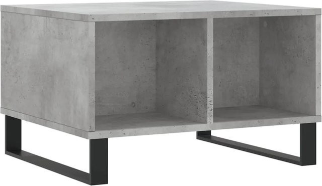 vidaXL Couchtisch Modell 4 in Betongrau aus Holzwerkstoff und Metall, modern und rechteckig, B/T/H: 60 x 50 x 36,5 cm - Bild 1