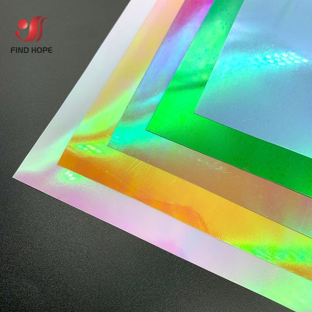 Findohope Holografisches Wärmeübertragungs-Vinyl Set für T-Shirts, 5 Farben, B/H: 30,48 x 25,4 cm - Bild 1