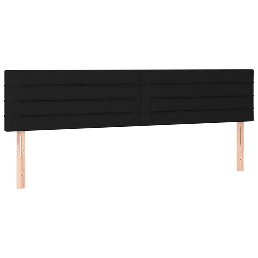 vidaXL LED Kopfteil Schwarz mit USB-Ladeport und integrierter Beleuchtung, B: 180 cm, T: 5 cm, H: 78-88 cm - Bild 2
