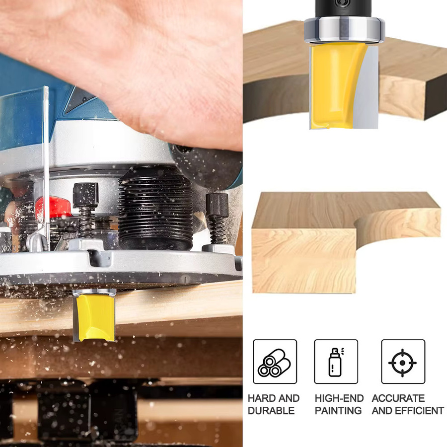 XCAN Flush Trim Router Bit mit 6mm Schaft und Lager für die Holzbearbeitung aus Hartmetall - Bild 4