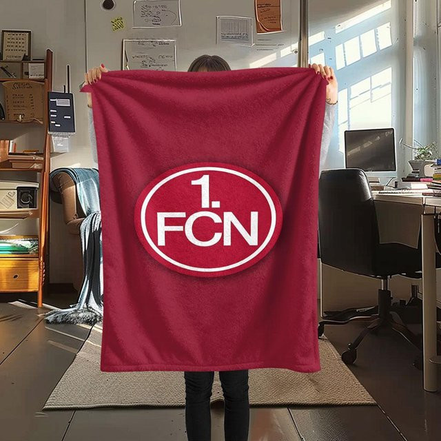 FCN Poster Decke aus Flanell in Rot, B/B: 130 x 150 cm - Bild 1