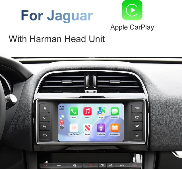 LEXXSON Drahtlose CarPlay und Android Auto Retrofit Kit Decoder Box Schnittstelle für Jaguar XE XFL F-Type F-Pace mit Wi-Fi und Bluetooth - Bild 1