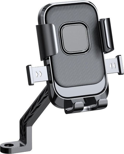Universeller Fahrrad-Handyhalter in Schwarz mit 360 Grad Drehung für GPS-Nutzung und Einhandbedienung am Lenker für Motorrad, ATV und Roller - Bild 1