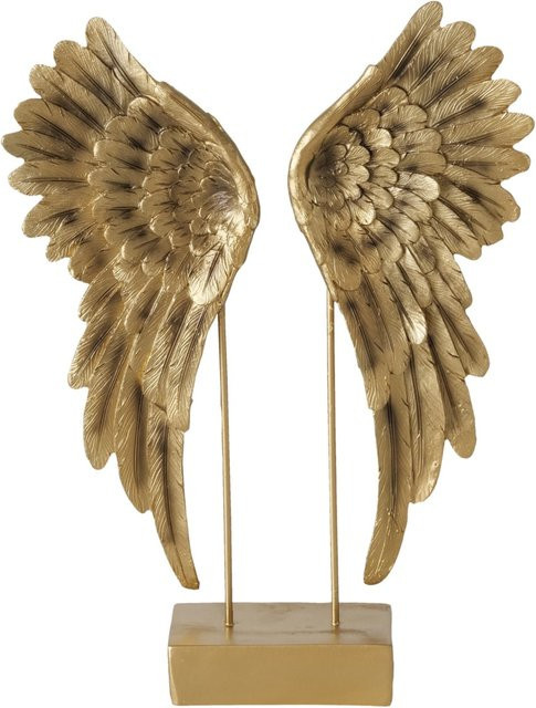 Boltze Dekoaufsteller Cosmo Engelsflügel in Gold, H x B x T: 38 x 27 x 7,5 cm - Bild 1