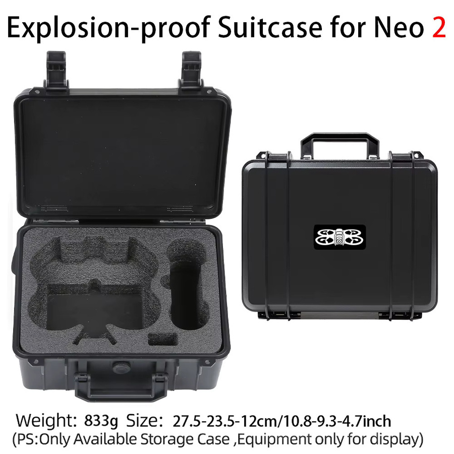 Stoßfeste und explosionsgeschützte Aufbewahrungsbox für DJI NEO 2 in Schwarz - Bild 5