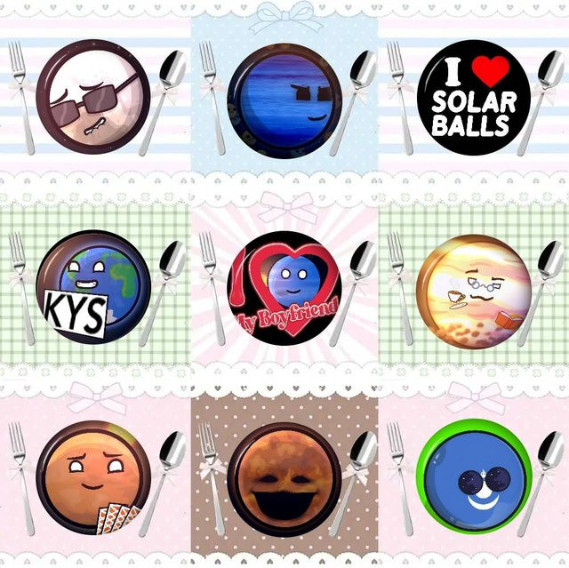 Kayou Brosche, Solar Balls Fan Art, handgefertigt - Bild 1