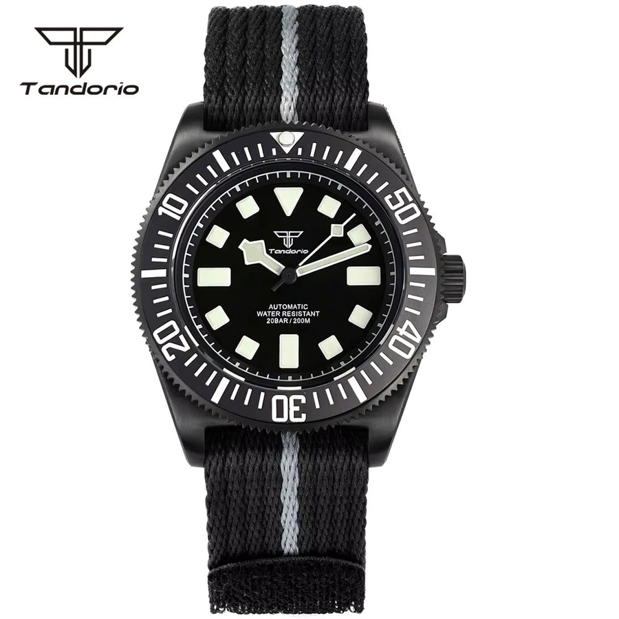 Tandorio Armbanduhr, Automatik, Titan, Schwarz, 42 mm, Unisex - Bild 2
