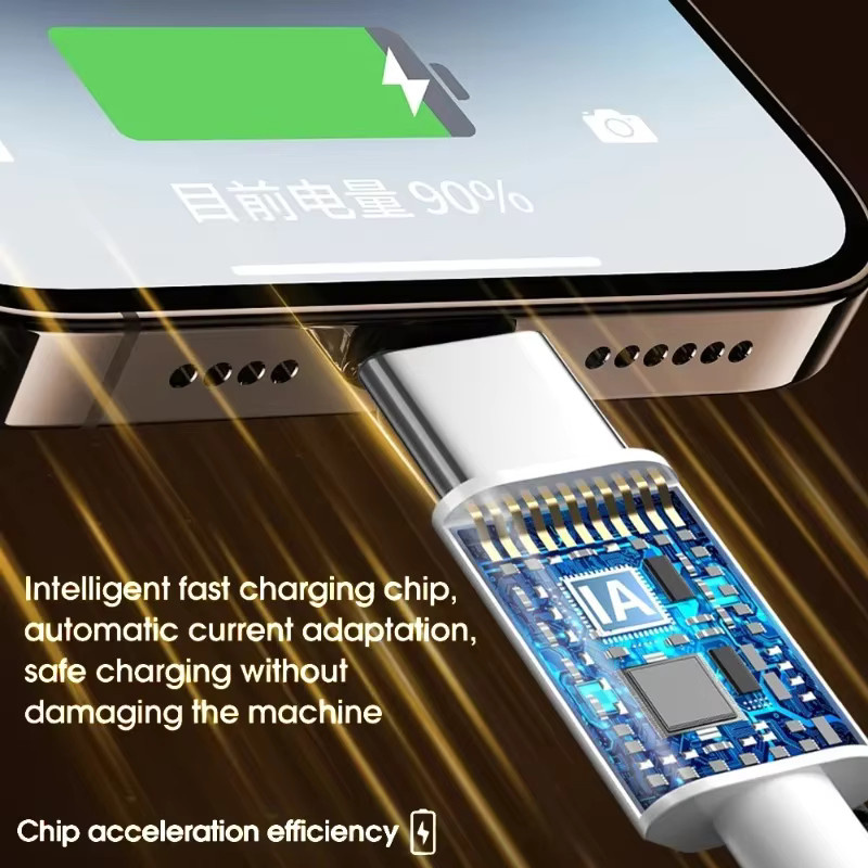 BAPPSUS USB-A auf USB-C Schnellladekabel 120W 10A in Weiß für Samsung, Huawei und Xiaomi - Bild 3