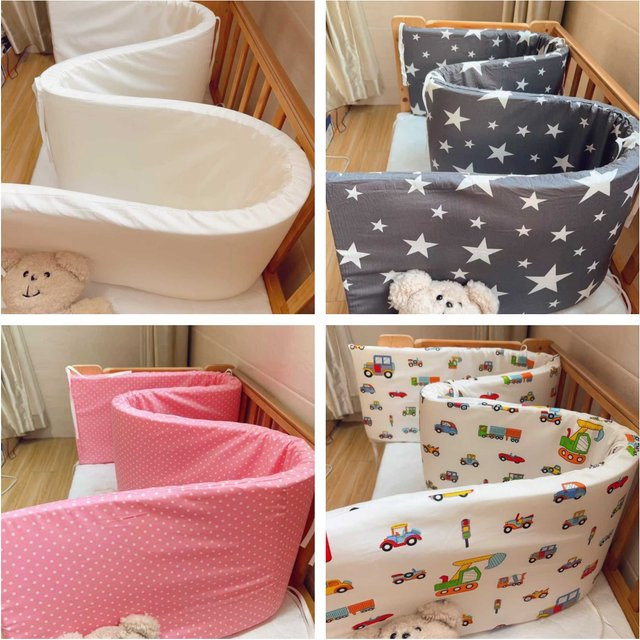 Nordic Star Baby Krippen-Set mit verdicktem Anti-Kollisions-Pad und Kissen mit Reißverschluss-Design - Bild 1
