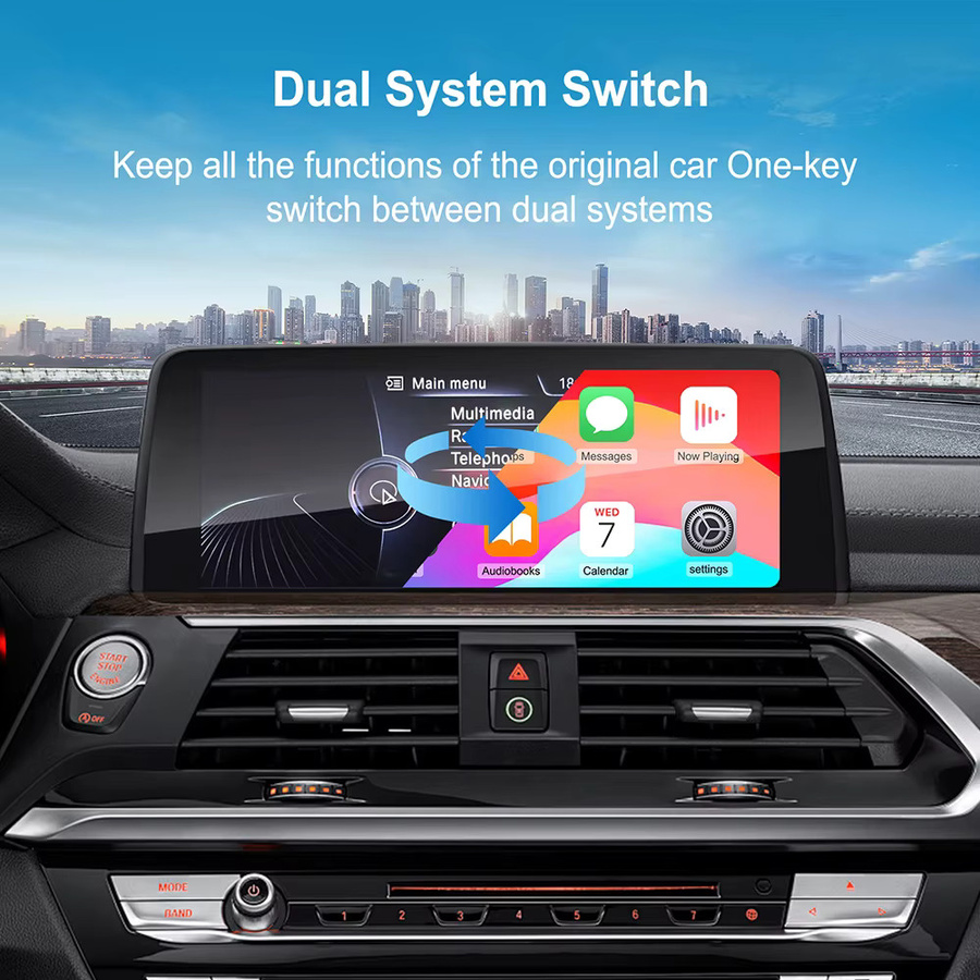 ANYFAR Kabelloses CarPlay und Android Auto Interface für BMW NBT und CIC Systeme, BMW 5er F10 F11 (2011-2017), Schwarz - Bild 3