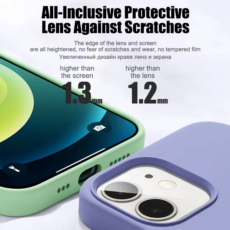 Stoßfeste Silikon Handyhülle für Apple iPhone 11 12 13 14 15 16 Pro Max und 16 Plus in Grau - Bild 2