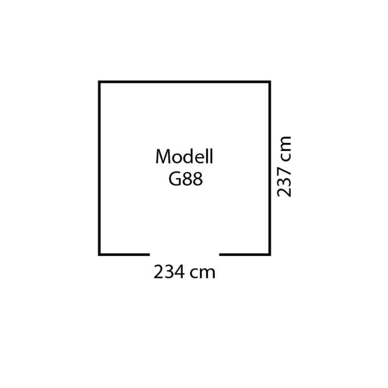 Globel Industries Metall-Gerätehaus Gartenmanager Dream 88 in Silber Metallic mit Schiebetüren und Lüftungsschlitzen, B/T/H: 234 x 237 x 198 cm - Bild 2