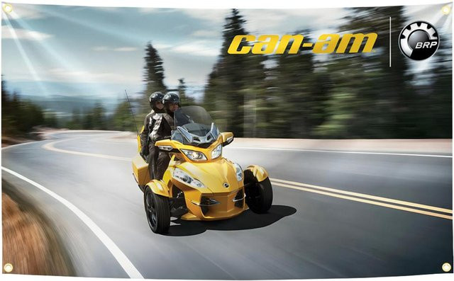 Can Am BRPs Racing Geländefahrzeug Wandteppich aus Polyester mit Digitaldruck, gelb, Breite: 90 cm, Höhe: 150 cm - Bild 1