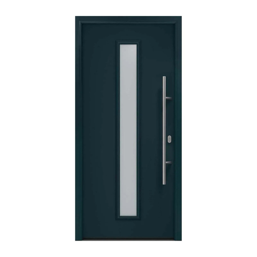 EcoStar Haustür Isopro IP 020S mit Glaseinsatz Anthrazitgrau B: 110 cm, H: 210 cm, DIN Rechts - Bild 2