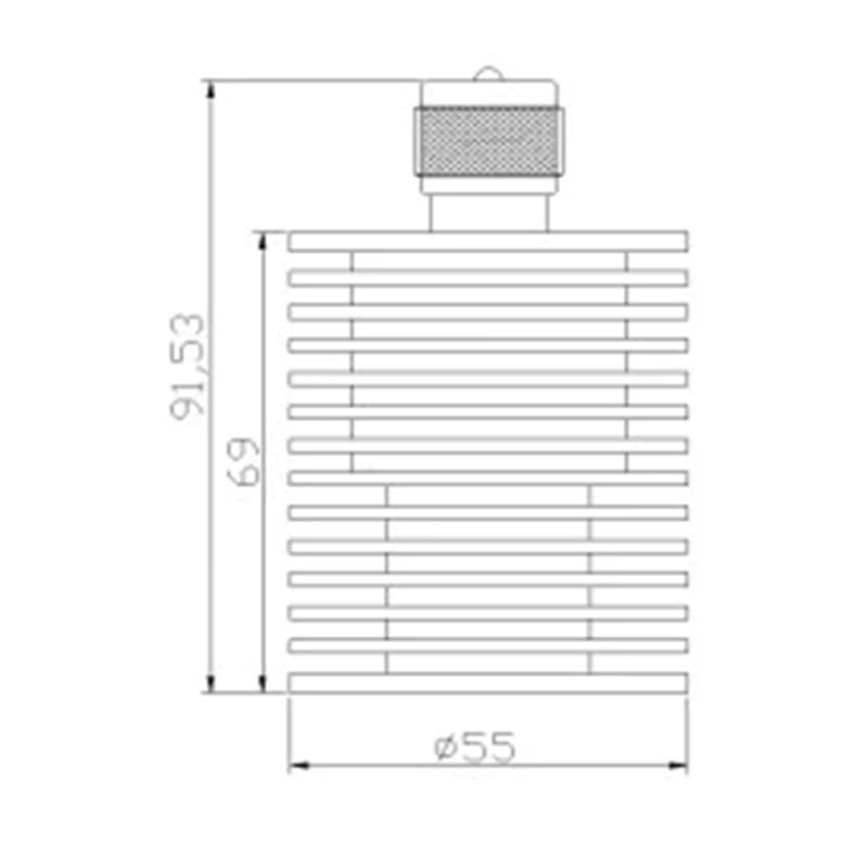 ABRU-RF Koaxial-Dummy-Last 50 Ohm mit PL259 M Stecker, 50 W, DC-500 MHz, Schwarz - Bild 6
