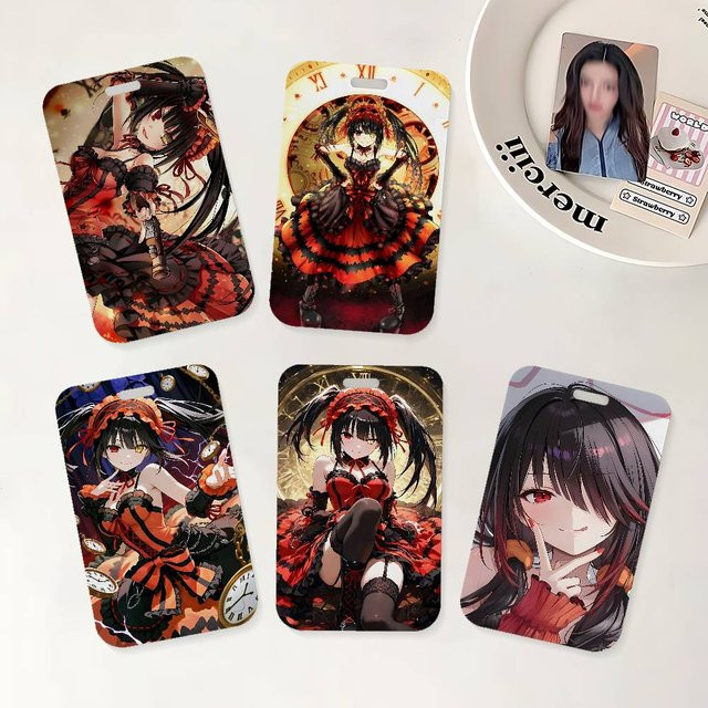 Anime Tokisaki Kurumi Ausweishalter mit Umhängeband für Schule und Büro in Multicolour - Bild 1