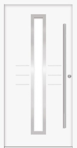 Splendoor Haustür OMIS Prime aus Aluminium in Weiß mit Glaseinsatz, B/H/T: 110 x 210 x 7 cm - Bild 1