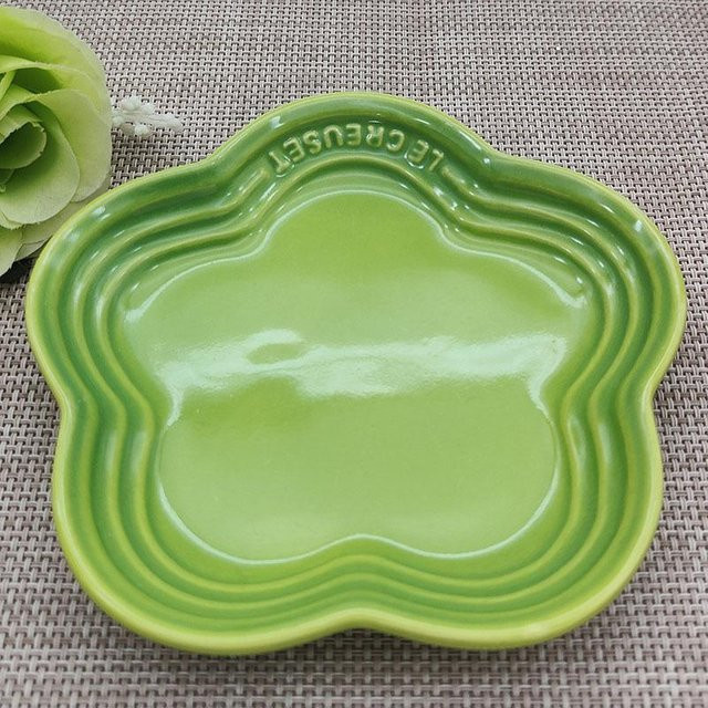 Le Creuset Keramik-Dessertteller Pflaumenblüte in Grün, Durchmesser: 13,97 cm - Bild 1