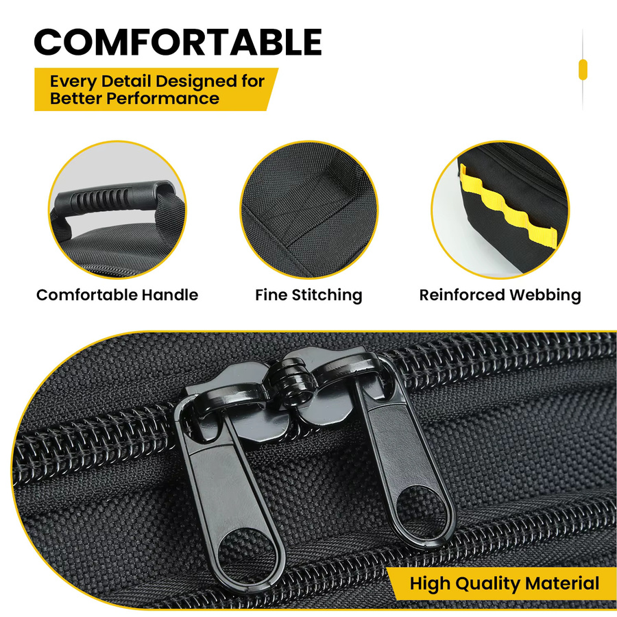 WINHUNT Werkzeugrucksack Heavy Duty in Schwarz als großer Werkzeugtaschen-Organizer für HVAC-Techniker, Elektriker und Bauarbeiter - Bild 6