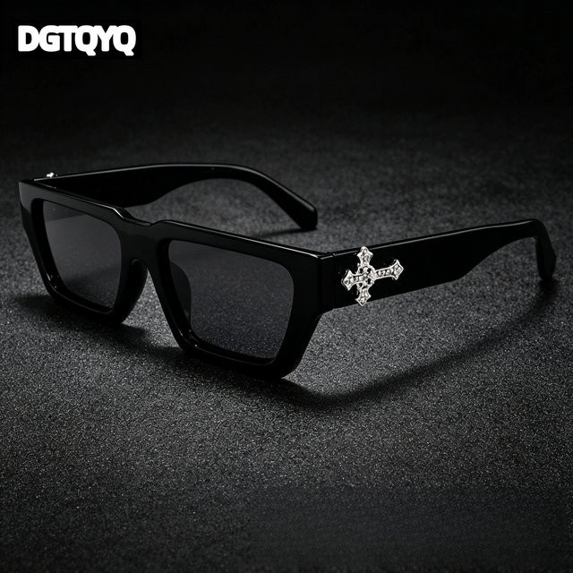 DGTQYQ Sonnenbrille, Vollrand, quadratisch, Schwarz, Unisex, Kunststoff - Bild 1