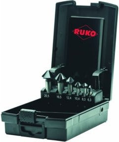 RUKO Kegel- und Entgratsenker-Satz ULTIMATECUT DIN 335 Form C 90 Grad HSS Co 5 RUnaTEC in schwarzer ABS-Kunststoffkassette 6,3 - 20,5 mm - Bild 1