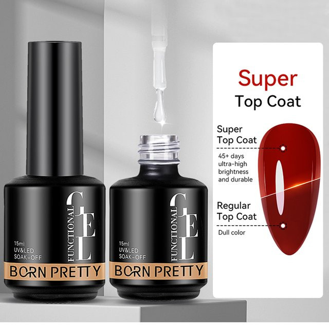 BORN PRETTY Super Top Coat Base Gel, 15 ml, glänzend - Bild 1