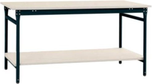 Manuflex BB5221.7016 BASIS stationärer Komplett-Beistelltisch mit Melamin-Platte und Zwischenboden, B/T/H: 150 x 80 x 78 cm - Bild 1