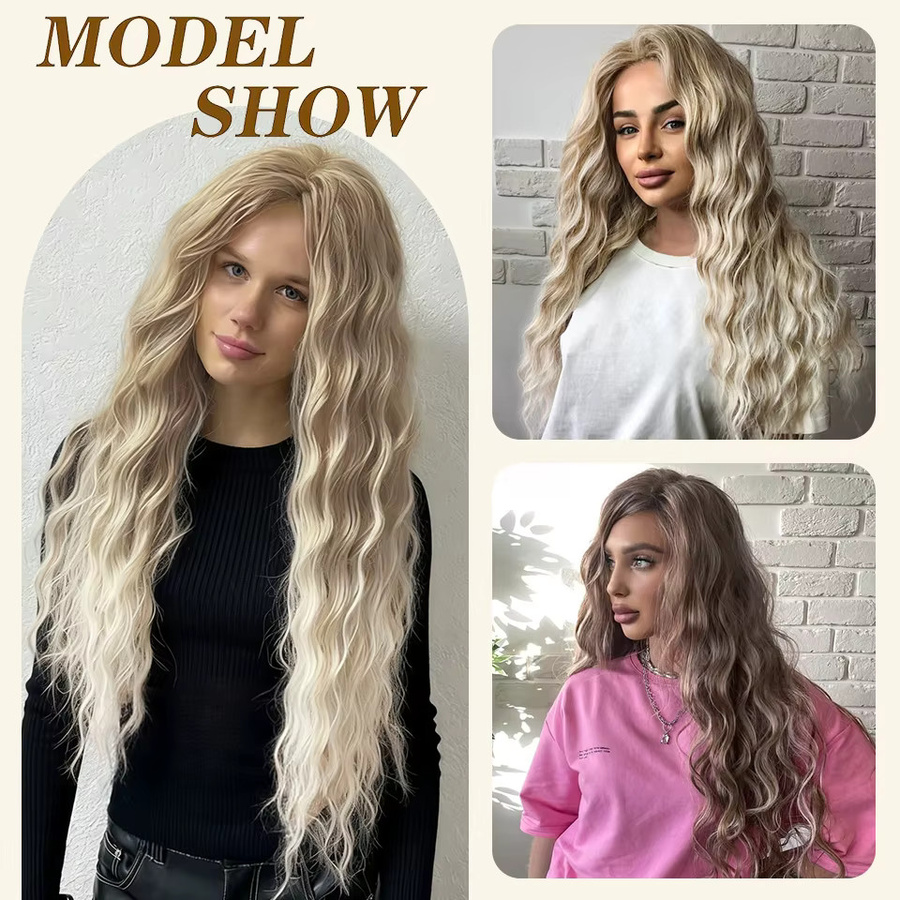 Lena Haar Wellenförmige Haarverlängerung, Ombre Braun, 24 Zoll, Damen - Bild 4