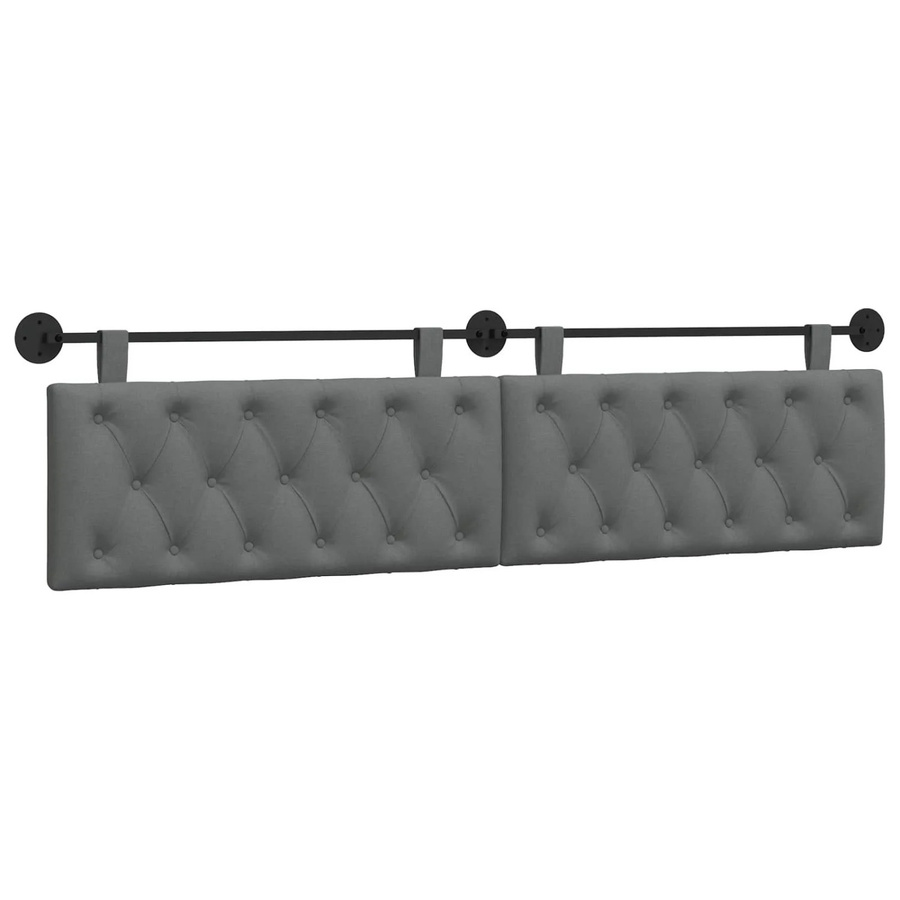 vidaXL Wandmontiertes Polsterpaneel Dunkelgrau B/H/T: 210 x 55 x 7 cm - Bild 2