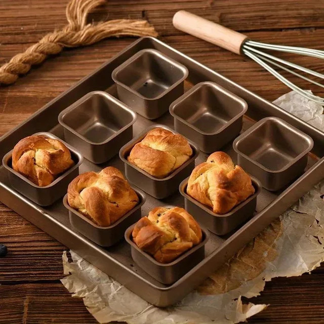 Nicht klebende Backform aus Kohlenstoffstahl für Brot und Toast, quadratische Kuchenform für Mousse und Gebäck - Bild 1