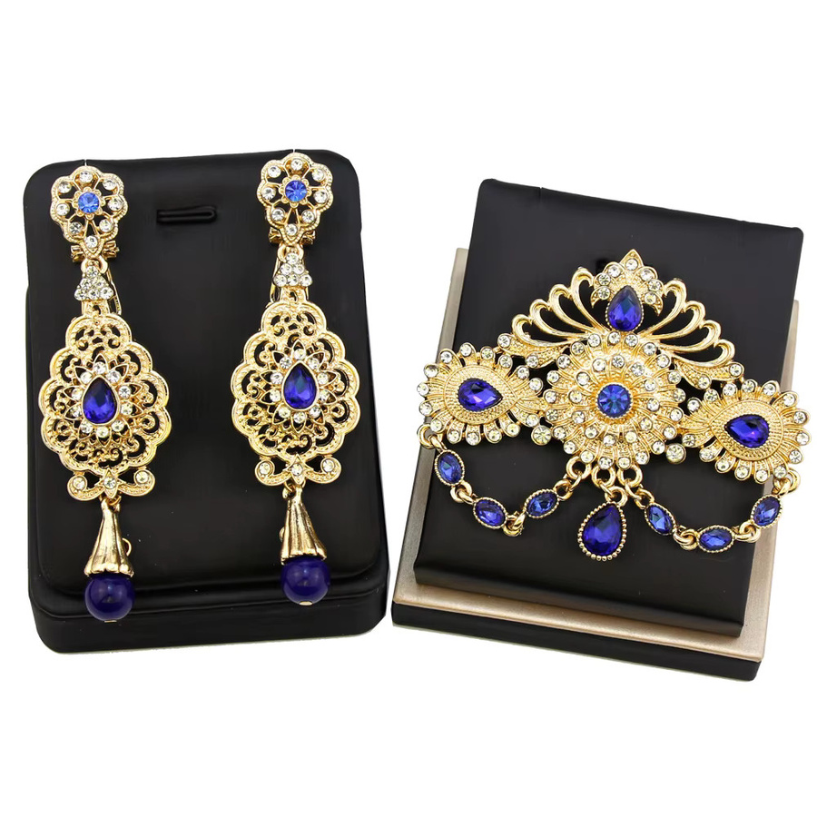 Sun spicems Ohrringe Set, Gold Farbe, Kristall, Damen - Bild 1
