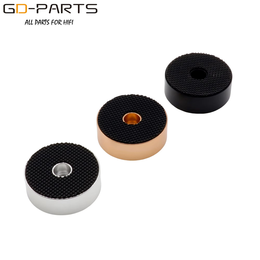 GD-PARTS Aluminium Lautsprecher-Isolationsfüße in Gold zur Dämpfung für Schrank, DAC, PC und Plattenspieler - Bild 3