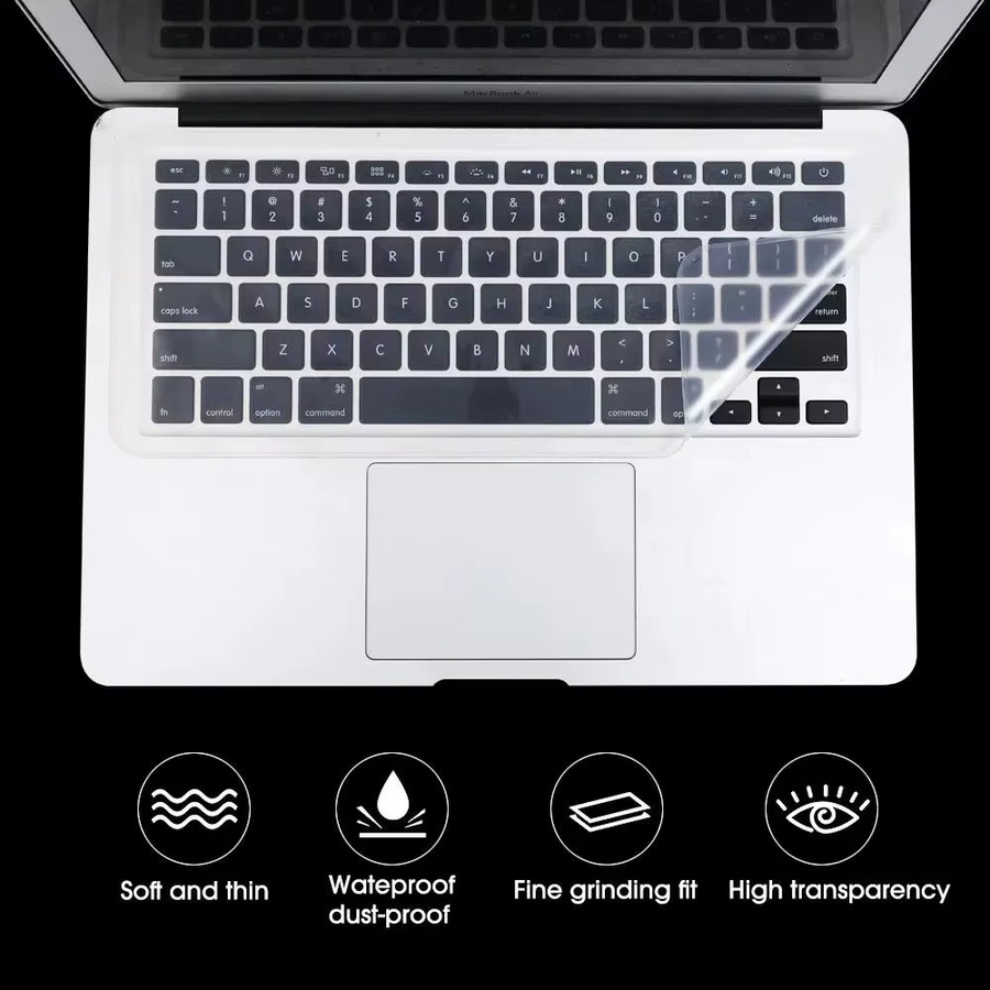 Transparente Silikon-Tastaturabdeckung für Apple MacBook Air und MacBook Pro Modelle in verschiedenen Größen - Bild 4