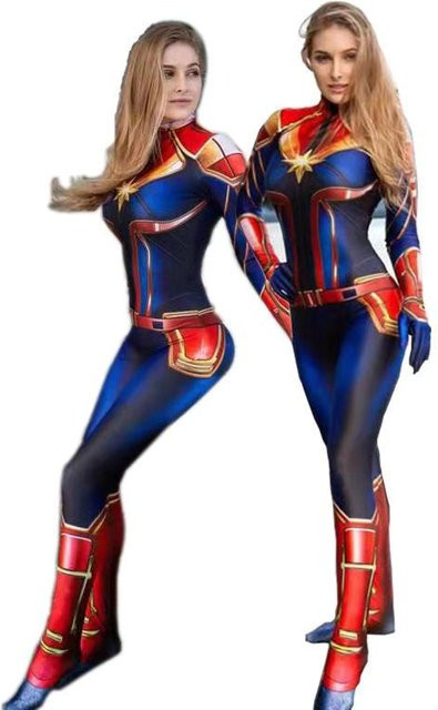 Hasbro Marvel Superhelden Kapitän Superhelden-Bodysuit, Rollenspiel-Outfit, Unisex, Blau - Bild 1