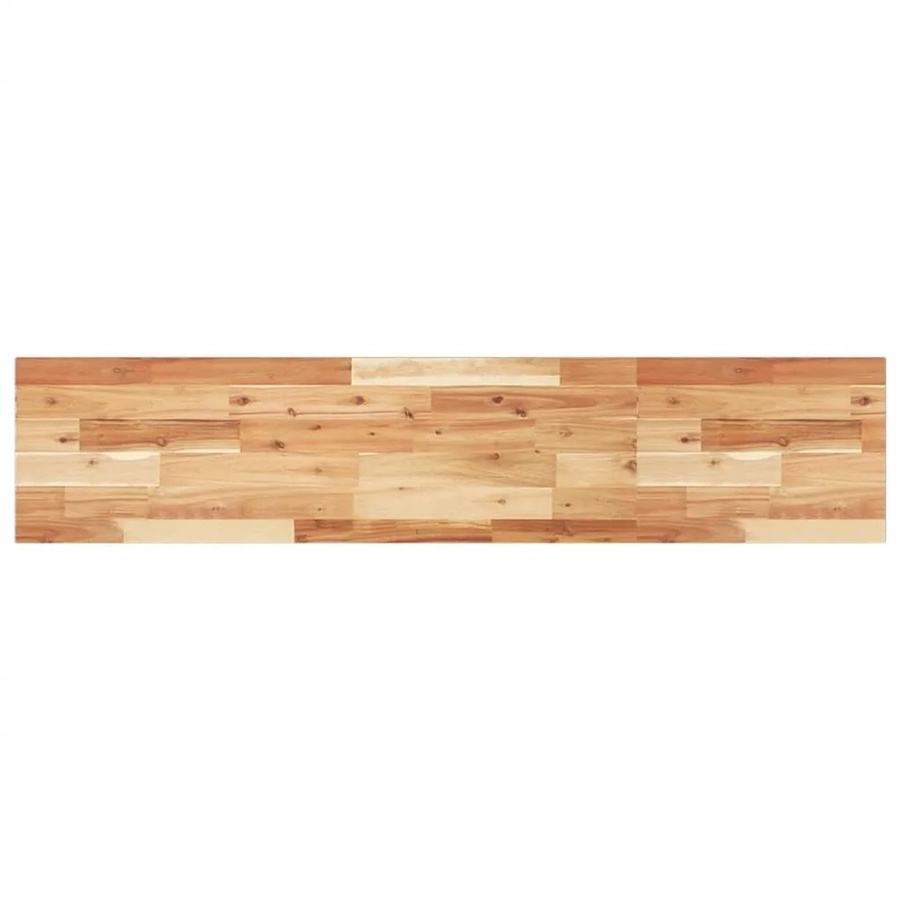 vidaXL Schweberegal aus Akazien-Massivholz, braun, B/T/H: 140 x 30 x 2 cm - Bild 2