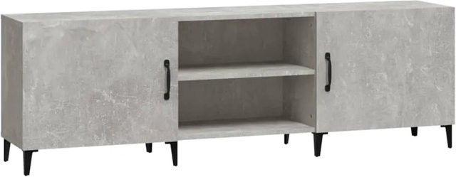 vidaXL TV-Schrank Classic in Betongrau aus Holzwerkstoff und Metall, B/T/H: 150 x 30 x 50 cm - Bild 1