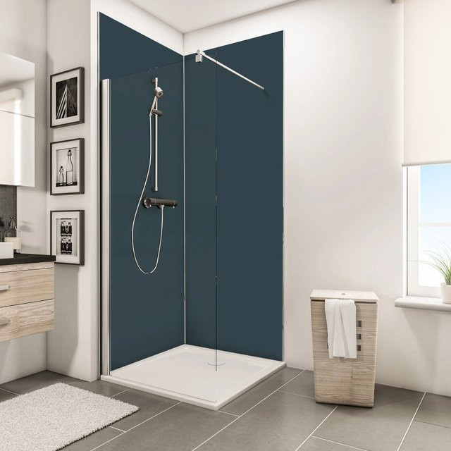Schulte ExpressPlus DecoDesign Duschrückwand Set Ecke in Anthrazit, B/T/H: 90 x 90 x 210 cm - Bild 1